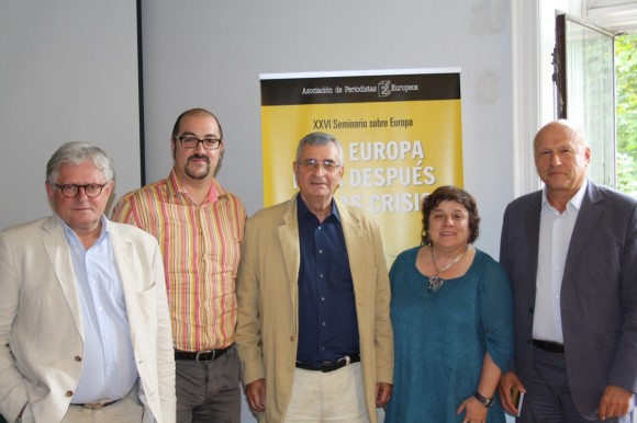 Grzegorz Gauden, Rubén Ruiz, Pedro González, Pilar Requena y Oleg Ribachuk