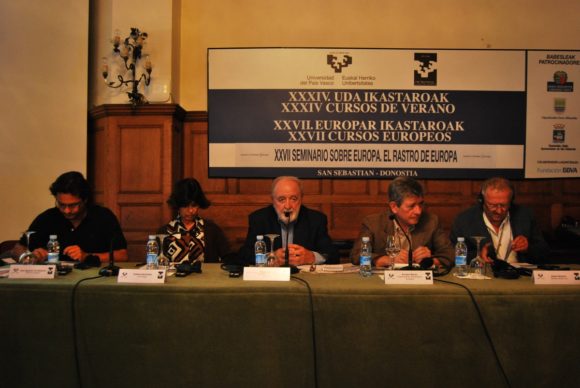 José Ignacio Torreblanca, Izabela Barlinska, Diego Carcedo, Enrique Barón y Adam Michnik